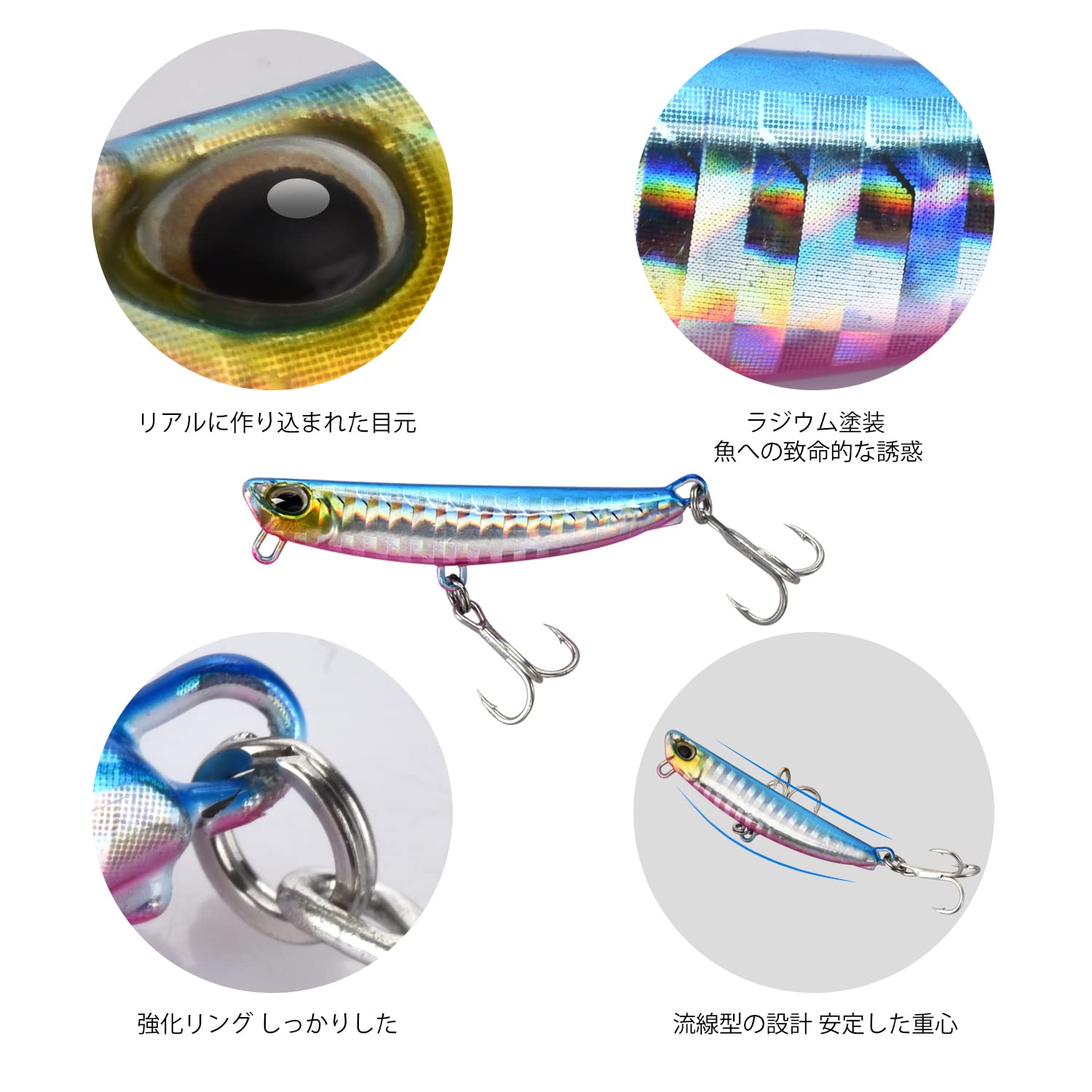 Amazon.co.jp: ColorGo メタルジグ ルアー ジグパラ 10g 15g 20g 25g